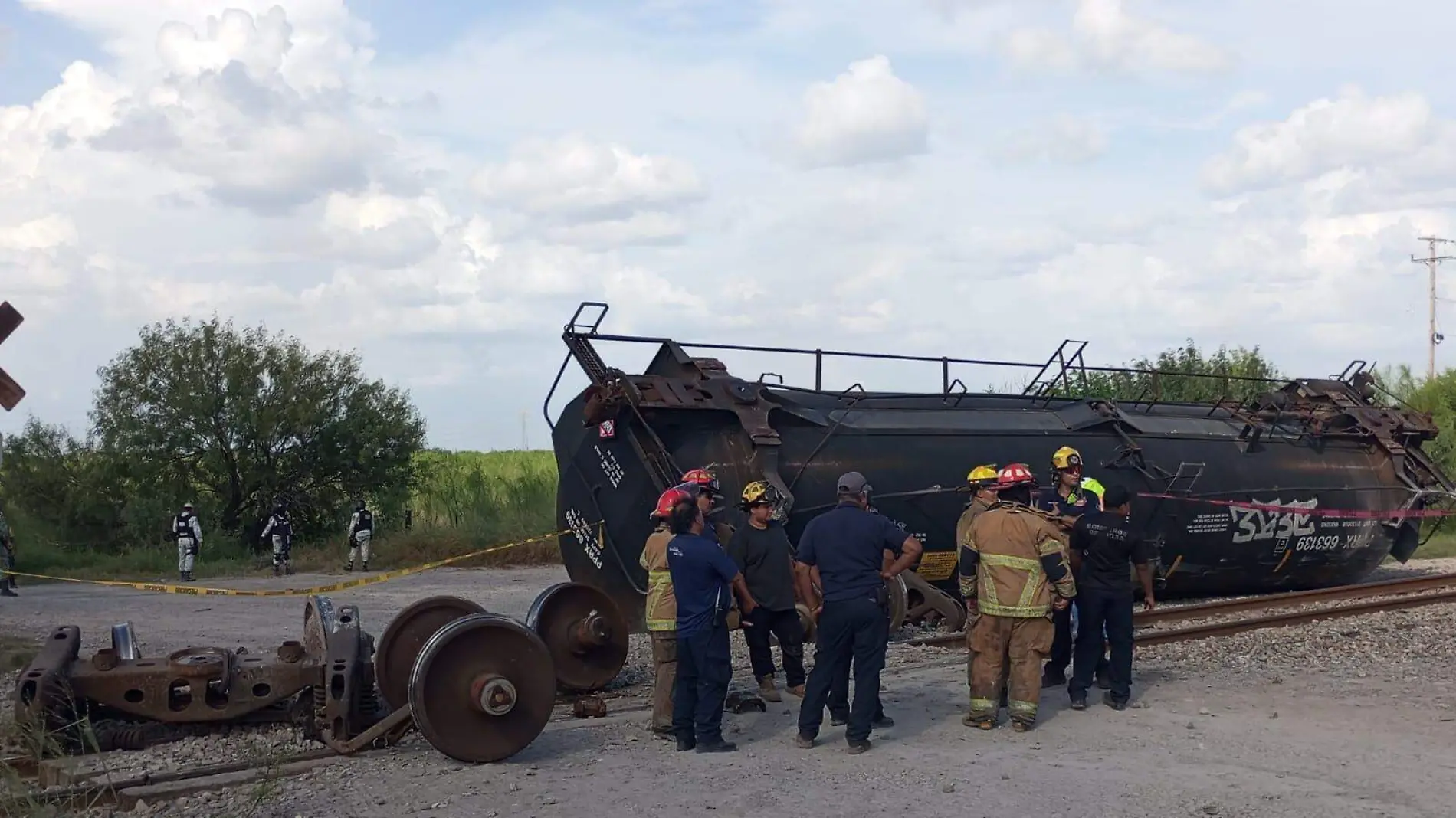 Se descarrila ferrocarril cargado de combustible en Reynosa 